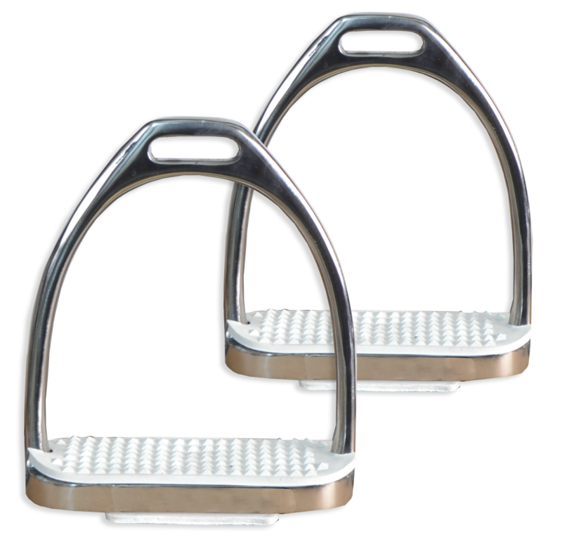 Estribo inglés inoxidable con taco "Los Nietos Dressage"