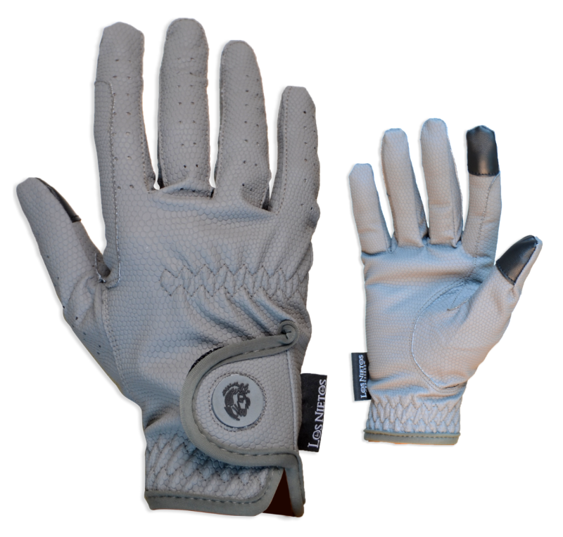 Guantes de equitación Serino 'Los Nietos Dressage' | Gris