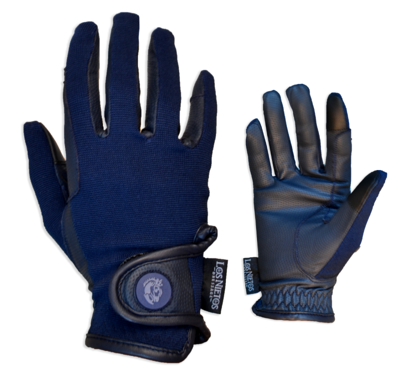 Guantes de equitación Confort 'Los Nietos Dressage' | Azul