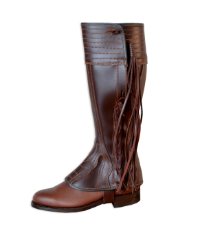 Polaina Serraje modelo Rocío 0220 | Castaña