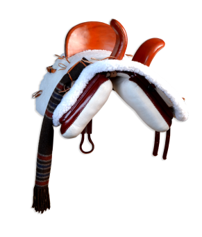 Silla vaquera amazonas de fibra Los Nietos modelo Ana | Color cereza