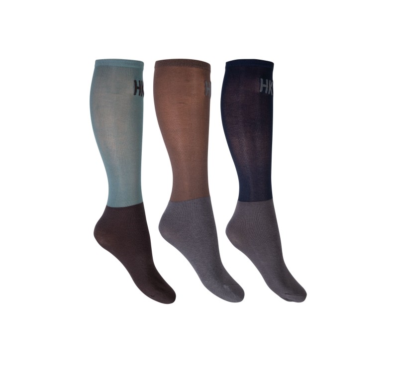 Calcetines de equitación HKM microalgodón| Pack de 3