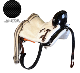 Silla de montar vaquera de fibra de carbono modelo Victoria | Negra