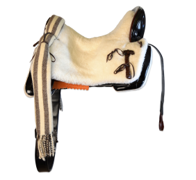 Silla de montar vaquera de fibra de carbono modelo Victoria | Negra