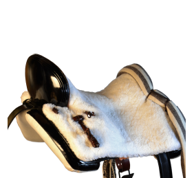 Silla de montar vaquera de fibra de carbono modelo Victoria | Negra