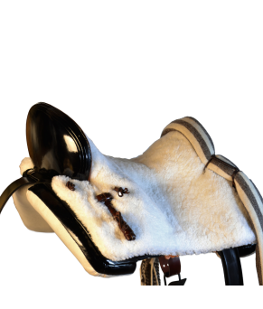 Silla de montar vaquera de fibra de carbono modelo Victoria | Negra