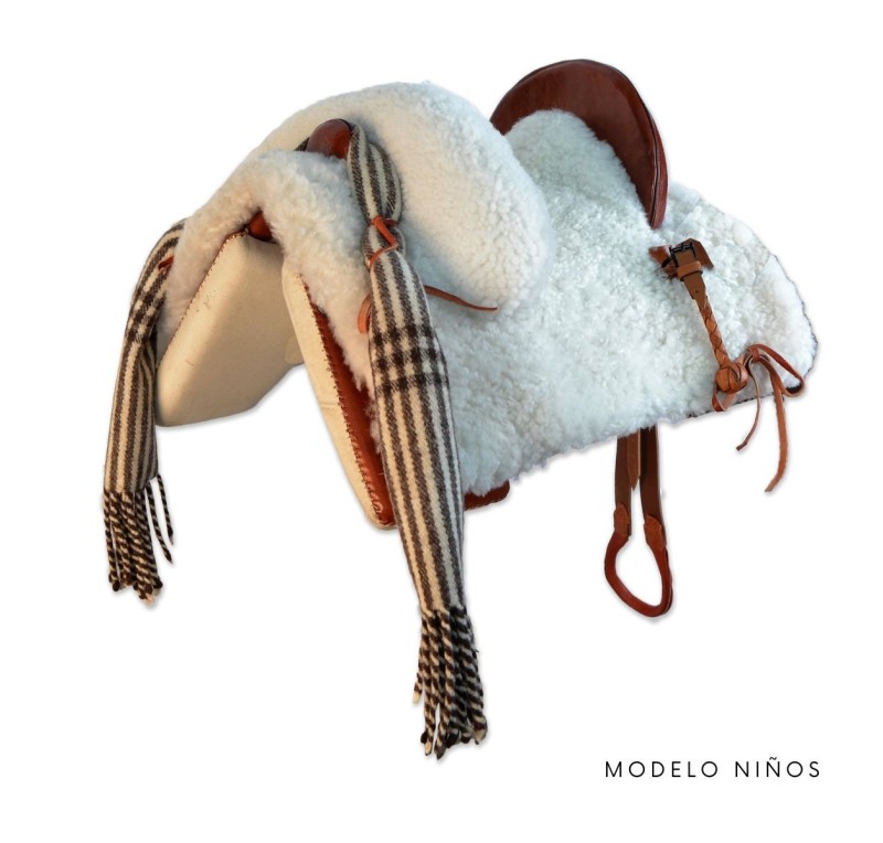 Silla de montar vaquera 'Tauro' mixta para niños | Avellana