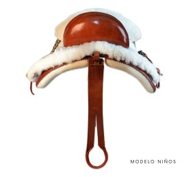 Silla de montar vaquera 'Tauro' mixta para niños | Avellana