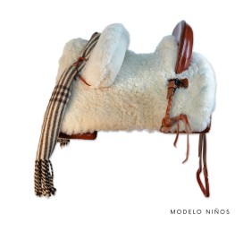 Silla de montar vaquera 'Tauro' mixta para niños | Avellana