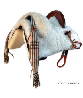 Silla de montar vaquera 'Tauro' mixta para niños | Negra