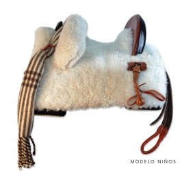 Silla de montar vaquera 'Tauro' mixta para niños | Negra