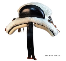 Silla de montar vaquera 'Tauro' mixta para niños | Negra