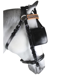 Enganche collarón de cuero y nylon