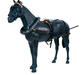 Enganche collarón de cuero y nylon