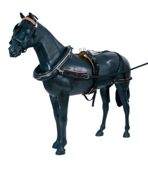 Enganche collarón de cuero y nylon