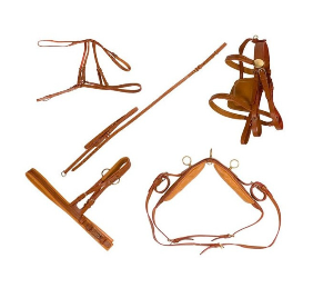 Enganche poni | Shetland cuero - nylon