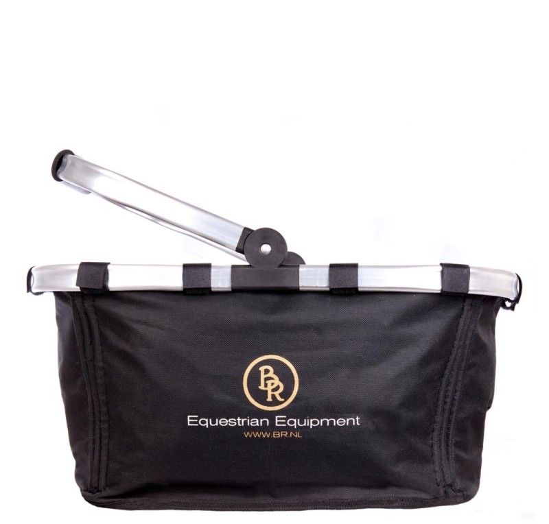 Cesta de aseo de caballos negra BR