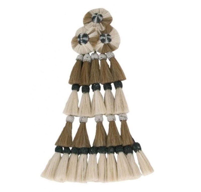 Mosquero de cerda 'Los Nietos Dressage' | Blanco y camel