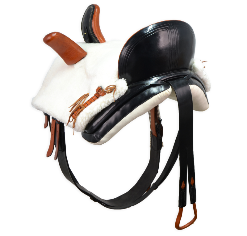 Silla de montar amazonas 'Los Nietos' | Modelo 'Centenaria' | Negra