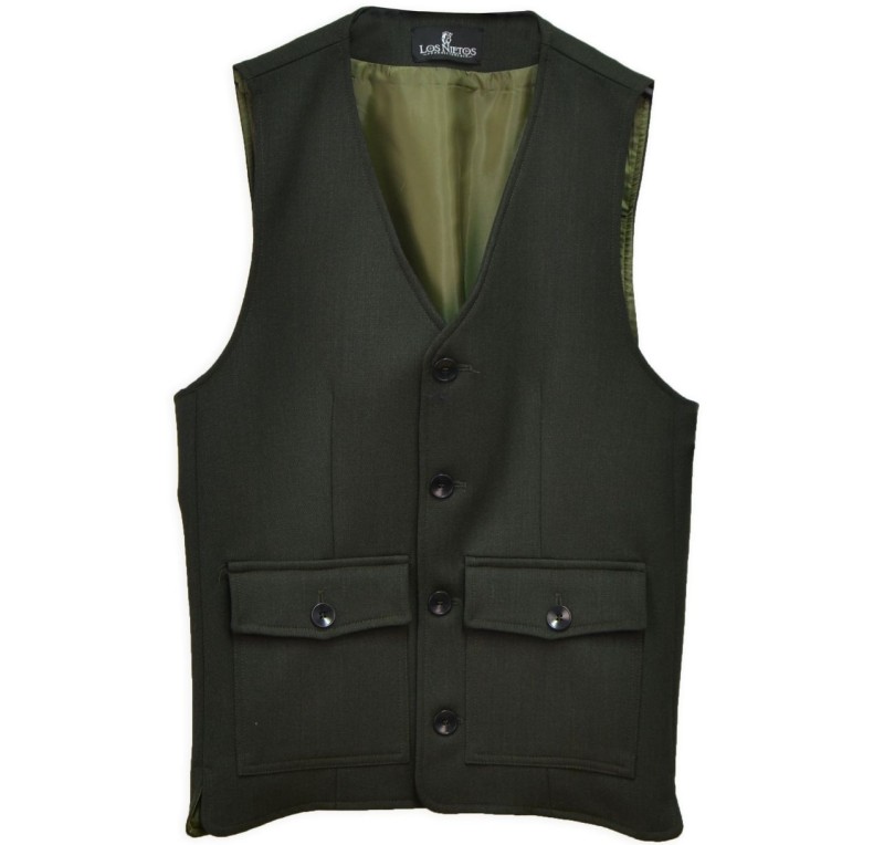 Chaleco cuatro bolsillos 'Los Nietos' | Verde