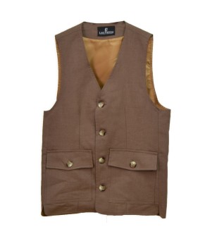 Chaleco cuatro bolsillos 'Los Nietos' | Tostado