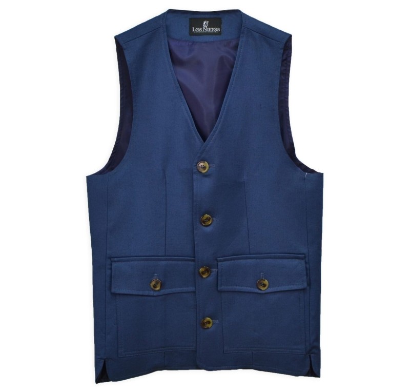 Chaleco cuatro bolsillos 'Los Nietos' | Azul