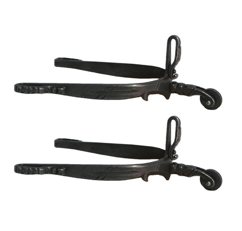 Espuela vaquera de fragua 'Los Nietos Dressage' | Remachada | Ruleta moneda