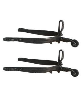 Espuela vaquera de fragua 'Los Nietos Dressage' | Remachada | Ruleta moneda