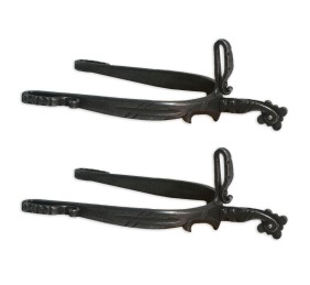 Espuela vaquera de fragua 'Los Nietos Dressage' | Remachada | Ruleta flor