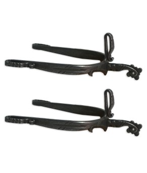 Espuela vaquera de fragua 'Los Nietos Dressage' | Remachada | Ruleta flor