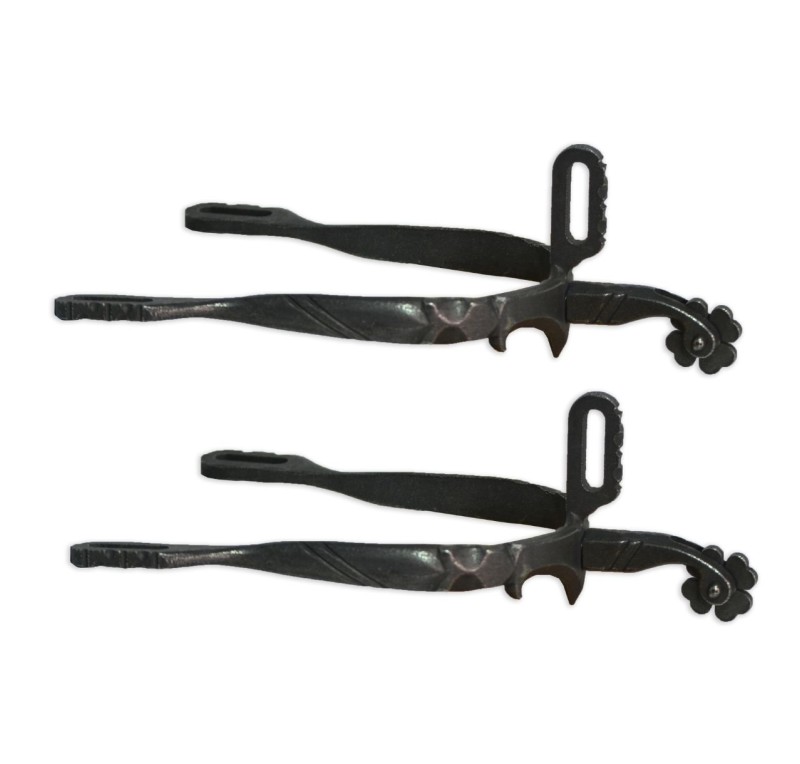 Espuela vaquera de fragua 'Los Nietos Dressage' | Soldada | Ruleta trébol