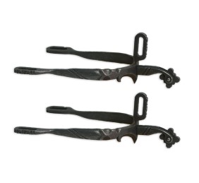 Espuela vaquera de fragua 'Los Nietos Dressage' | Soldada | Ruleta flor