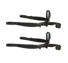 Espuela vaquera de fragua 'Los Nietos Dressage' | Remachada | Ruleta trébol