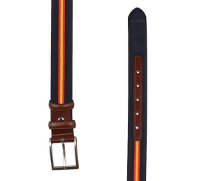 Cinturón de piel España | Azul Marino