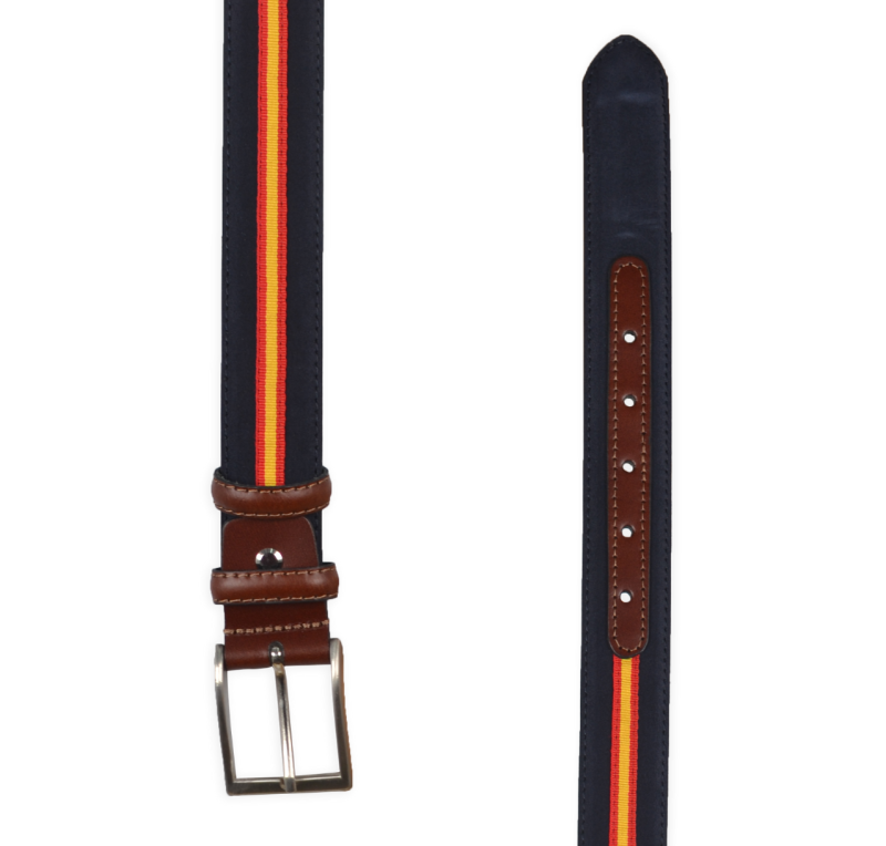 Cinturón de piel España | Azul Marino