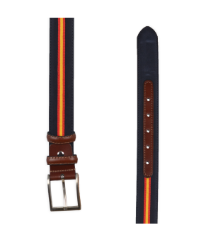 Cinturón de piel España | Azul Marino