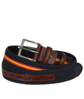 Cinturón de piel España | Azul Marino