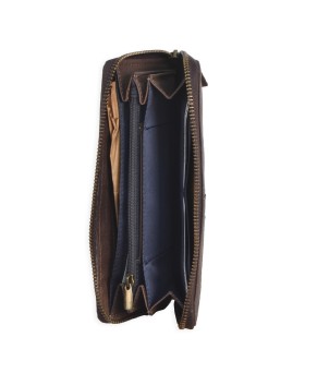 Billetero señora con cremallera GAB02526LL| Color Marrón