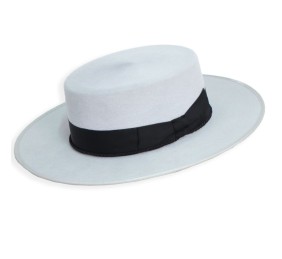 Sombrero cañero premium 250 gr | Pelo de conejo | Plata