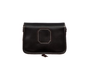 Bolso Rociero costura Tres flores | Engrasado - Blanco