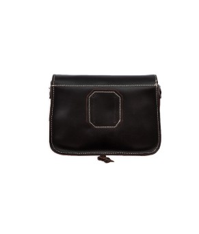 Bolso Rociero costura Tres flores | Engrasado - Blanco