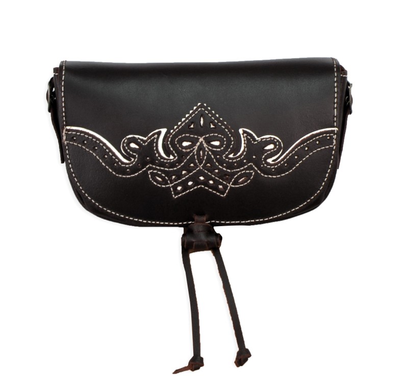 Bolso Rociero Ribete | Engrasado-blanco