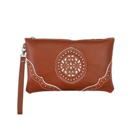 Bolso Cartera de Mano Ovalo | Avellana