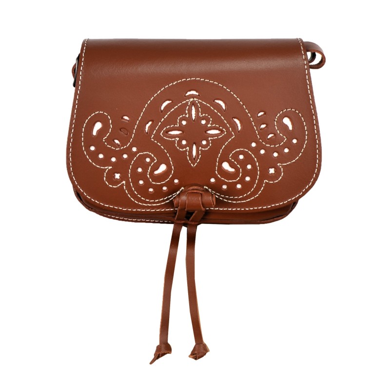 Bolso Rociero Solapa Ancha | Avellana