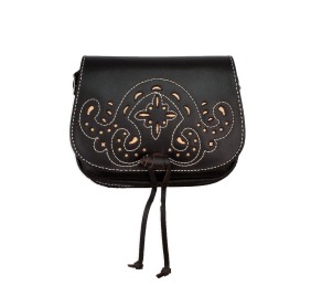 Bolso Rociero Solapa Ancha | Oscuro-beig