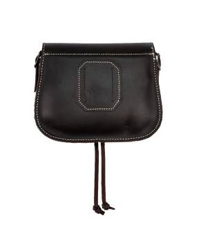 Bolso Rociero Solapa Ancha | Oscuro-blanco