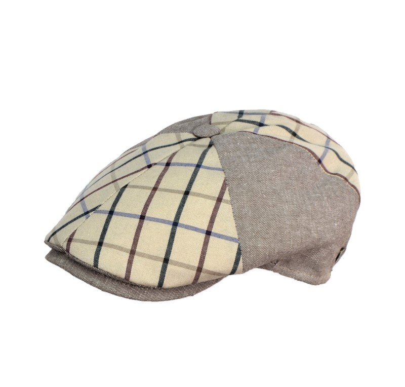 Gorra oxford serie 850/212 | Beige con cuadros