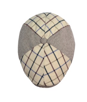 Gorra oxford serie 850/212 | Beige con cuadros
