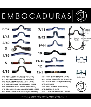 Bocado Vaquero López | Embocadura Asa Caldera Muy Grande