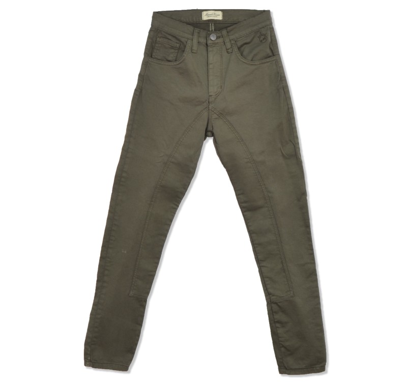 Pantalón para montar vaquero elástico| Verde